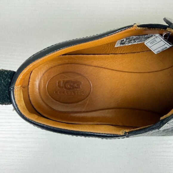 EUC UGG Byrnes Pebbled Black Leather Casual Loafer S/N 5532 main image 11
